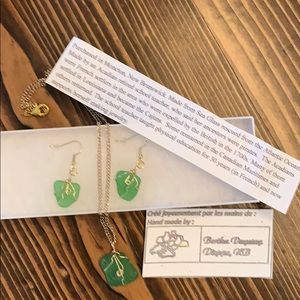 SeaGlass Necklace & Earrings